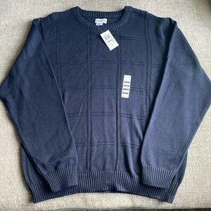 NWT Men’s XL Haggar Long Sleeve Navy Blue Sweater